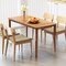 Outdoor Dining Table for 6 Natural Acacia Wood Patio Table with Slatted Top and Adjustable Feet
